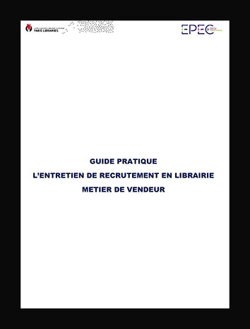 Guide entretien recrutement librairie